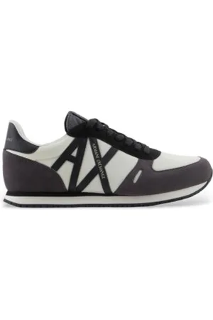 Armani Exchange Para homem. XUX017XCC68U391 Sapatilhas Rio branco, preto (44.5), Plano, Cordão, Casual