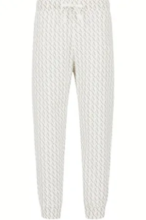 Armani Exchange Para homem. XM001226AF11847F0017 Calças de fato de treino brancas (S), , Casual, Esportivo, Algodão, Multisport