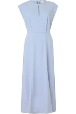 MARELLA Para mulher. 2513221071200 Vestido crema (38), Casual, Sem mangas / correias, Lyocell