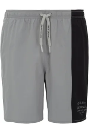 Armani Exchange Para homem. XM000835AF13651M8141 Calções boxer com logótipo cinzento (L), , Beachwear, Poliéster