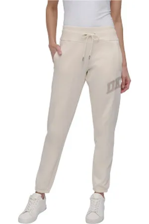 DKNY Para mulher. DP5P3615 Calças jogger 89 bege (XS), Casual, Algodão