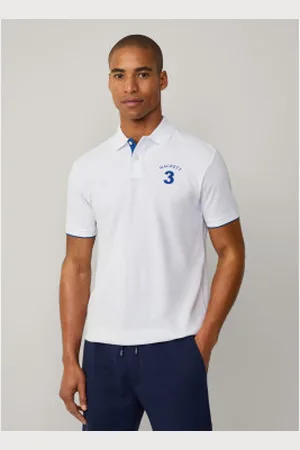 Hackett Para homem. HM563414 Pólo Heritage Number (S), Casual, Algodão, Manga curta