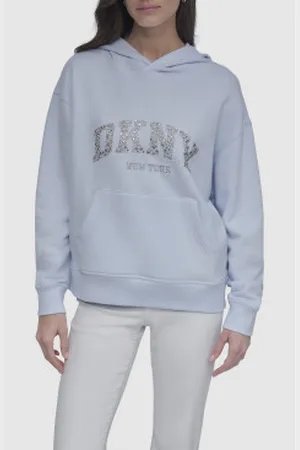 DKNY Para mulher. DJ5T1428 Camisola Peal (M), Casual, Algodão, Manga comprida