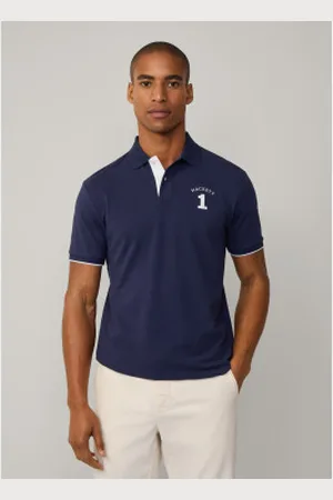 Hackett Para homem. HM563414 Pólo Heritage Number (S), Casual, Algodão, Manga curta