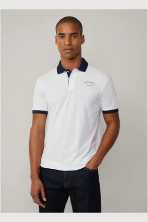 Hackett Para homem. HM563421 Polo Heritage (S), Casual, Algodão, Manga curta