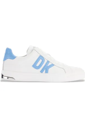 DKNY Para mulher. K1300916 Sapatilhas de couro Abeni branco (36), Plano, Cordão, Casual