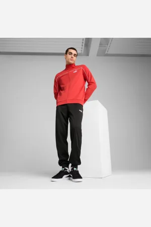 PUMA Para homem. 68485215 Fato de treino com debrum em poliéster (S), Casual, Esportivo, Multisport, Manga comprida