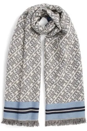 Tommy Hilfiger Para mulher. AW0AW16856 Cachecol TH Monoplay em jacquard (OSFA), Casual, Acrílico