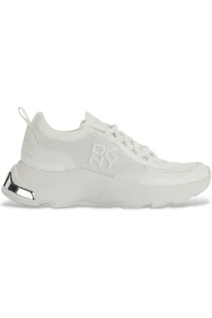 DKNY Para mulher. K1511941 Ténis Jami branco (37), Plano, 1 a 3cm, Cordão, Casual