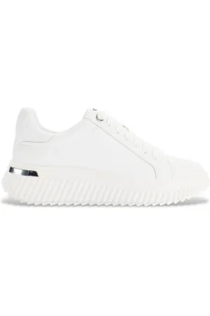 DKNY Para mulher. K1530142 Ténis de couro Lobeco branco (37), Plano, Cordão, Casual