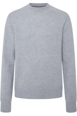 Hackett Para homem. HM703237 Camisola cinzenta lisa (M), Casual, , Lã