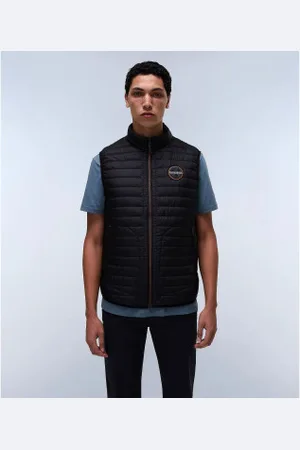 Napapijri Para homem. NP0A4ICR Colete Amiata preto (XL), Casual, Polister Reciclado, Sustentável