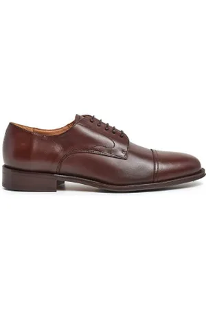 Hackett Para homem. HMS21301 Sapatos de couro Jason castanhos (45), Marrom, Plano, 1 a 3cm, Cordão, Casual, Sapatos de Festa, Clássic