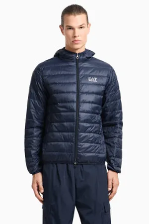 EA7 Unisex. 8NPB24_PNGPZ Casaco dobrável para baixo Core Identity navy (L), Casual, Poliamida