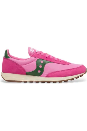 Saucony Para mulher. S70884-6 Sapatilhas de couro Trainer 80 rosa (41), Plano, Cordão, Casual