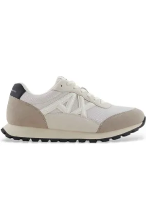 Armani Exchange Para homem. XUX263XV942U660 Sapatilhas com logótipo em castanho (42), Plano, Cordão, Casual, Taupe