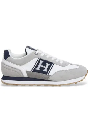 Hackett Para homem. HMS21452 Sapatilhas cinzentas Hendfor Patch (40), Plano, Cordão, Casual, Cinza