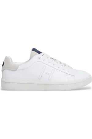 Hackett Para homem. HMS21457 Bond Minimal sapatos de couro branco (42), Plano, Cordão, Casual