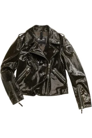 Blauer Para mulher. 25SBLDL02396 Casaco de cabedal Vintage Verde cereja (S), Casual, Pele