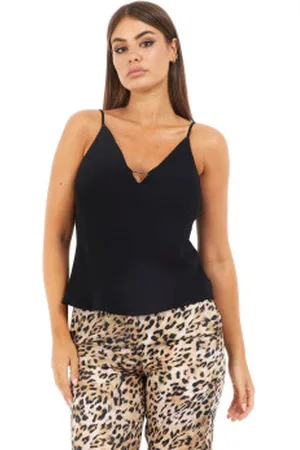 Guess Para mulher. W5GH58WGLD2 Top Caroline Tank (S), Casual, Algodão, Sem mangas / correias