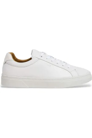 Hackett Para homem. HMS21471 Sapatilhas de couro Hackney Lace brancas (40), Branco, Plano, Cordão, Casual