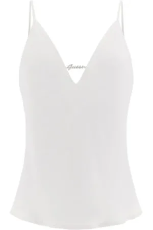 Guess Para mulher. W5GH58WGLD2 Top Caroline Tank (XS), Casual, Algodão, Sem mangas / correias
