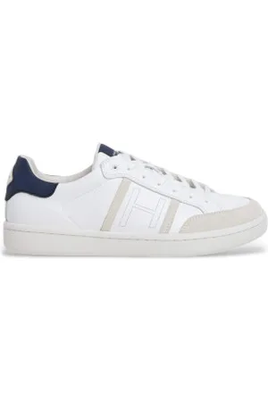 Hackett Para homem. HMS21455 Bond Match sapatos de couro branco (40), Plano, Cordão, Casual