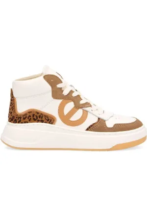 No Name Para mulher. LNJVNL0 Sapatos Bridget Mid em pele bege (36), Couro, Plano, Cordão, Casual