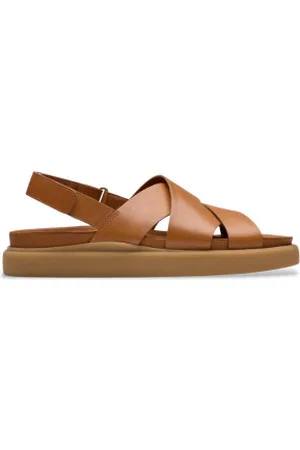 Clarks Para mulher. 26181258 Sandálias Aristella Sun castanho (36), Marrom, 1 a 3cm, Velcro, Casual