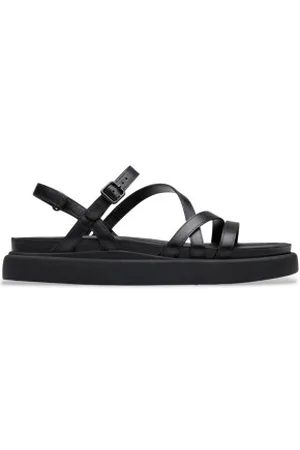 Clarks Para mulher. 26181259 Sandálias de couro Aristella Rose preto (37.5), 1 a 3cm, Fivela, Casual