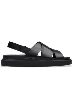 Clarks Para mulher. 26181255 Sandálias Aristella Sun em pele preta (36), Couro, Preto, 1 a 3cm, Velcro, Casual