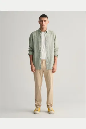 GANT Para homem. 1505280 Calças desportivas chino de corte justo (30/34), Casual, Algodão