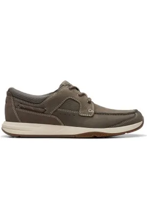 Clarks Para homem. 26176973 Sapatos de barco em pele Sailview Lace (40), Couro, Plano, Cordão, Casual