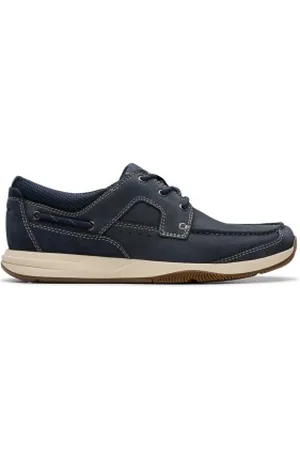 Clarks Para homem. 26176972 Sapatos de barco em pele Sailview Lace (40), Couro, Plano, Cordão, Casual