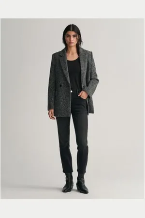 GANT Para mulher. 4100215 Calças de ganga de corte justo até ao tornozelo pretas (27), , Casual, Algodão, Denim