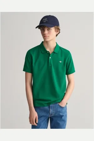 GANT Unisex para criança. 902553 Pólo piquet escudo (15Años= 170cm), Casual, Algodão, Manga curta, moda infantil