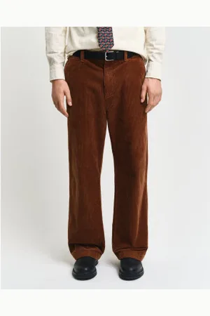 GANT Para homem. 1505307 Calças largas de bombazina de corte descontraído (30), , Casual, Algodão