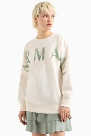 Armani Exchange Para mulher. XW000495AF12739U1003 Camisola com gola redonda (M), Casual, Algodão