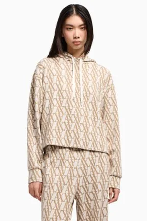 Armani Exchange Para mulher. XW000381AF12057F6036 Sweatshirt com capuz (L), Casual, Esportivo, Multisport, Poliéster