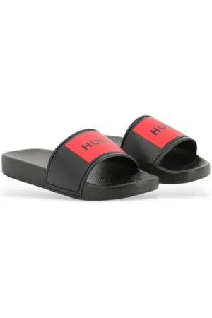 HUGO BOSS Unisex para criança. G00297 Chinelos com logótipo (27), Plano, Nenhum, Beachwear, moda infantil