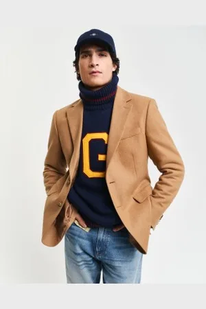 GANT Para homem. 7706292 Casaco Club de lã de flanela de corte justo (48), Casual