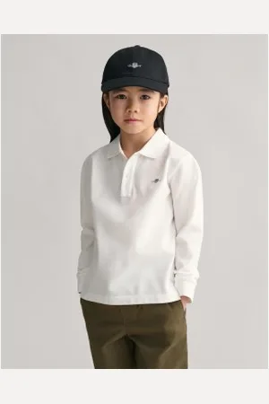 GANT Unisex para criança. 802550 Pólo de piqué de manga comprida Shield (2años= 92cm), Casual, Algodão, moda infantil