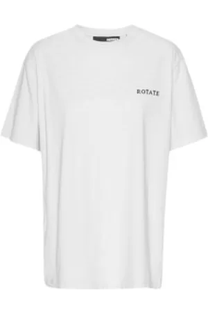 ROTATE Para mulher. 112445400 T-shirt oversize branca (M), , Casual, Manga curta, Algodão orgânico, Sustentável