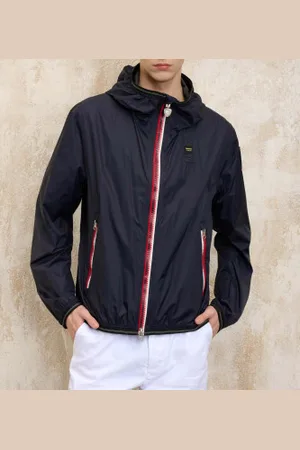 Blauer Para homem. 25SBLUC11214 Casaco corta-vento Dodge azul-marinho (S), Casual, Poliéster, Manga comprida
