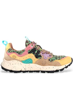 Flower Mountain Para mulher. 2017817-41 Sapatilhas de couro Yamano3 multicoloridas (36), Plano, Cordão, Casual