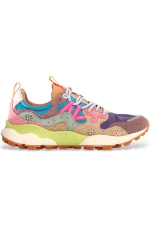 Flower Mountain Para mulher. 2017817-01 Sapatilhas de couro Yamano3 multicoloridas (38), Plano, Cordão, Casual