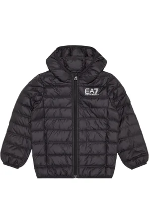 EA7 Para menino. 7B000035_AF12477 Casaco de penas Core Identity Boy preto (10Años= 142cm), Casual, Poliamida, moda infantil