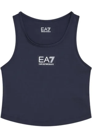 EA7 Para menina. 7G000110_AF12509 Top Tennis Pro em tecido técnico VENTUS7 azul-marinho (14años= 164cm), Casual, Esportivo, Multisport, Poli