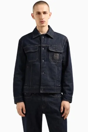 Armani Exchange Para homem. XM000343AF12284MB001 Casaco de camionista azul-marinho (L), Casual, Algodão