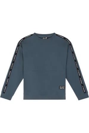 EA7 Para menino. 7B000055_AF10380 Sweatshirt cinzenta de tamanho grande (10Años= 142cm), Casual, , Algodão, moda infantil